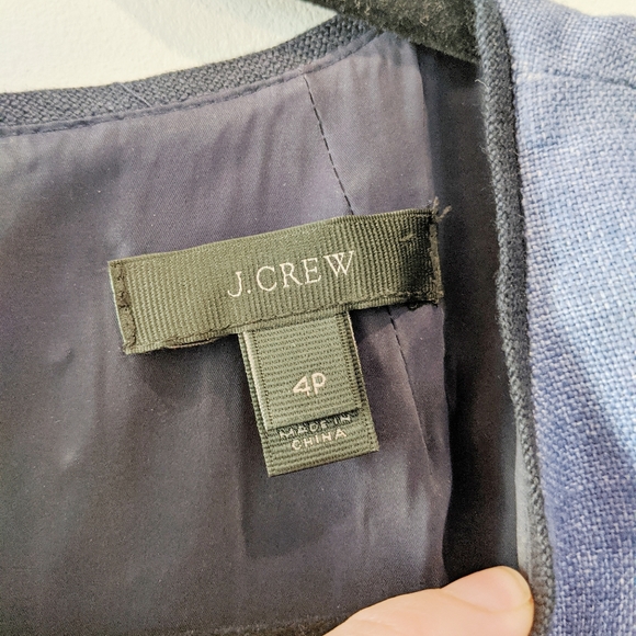 J. Crew going places 70s Lenin blue dress size 4 - Picture 2 of 5